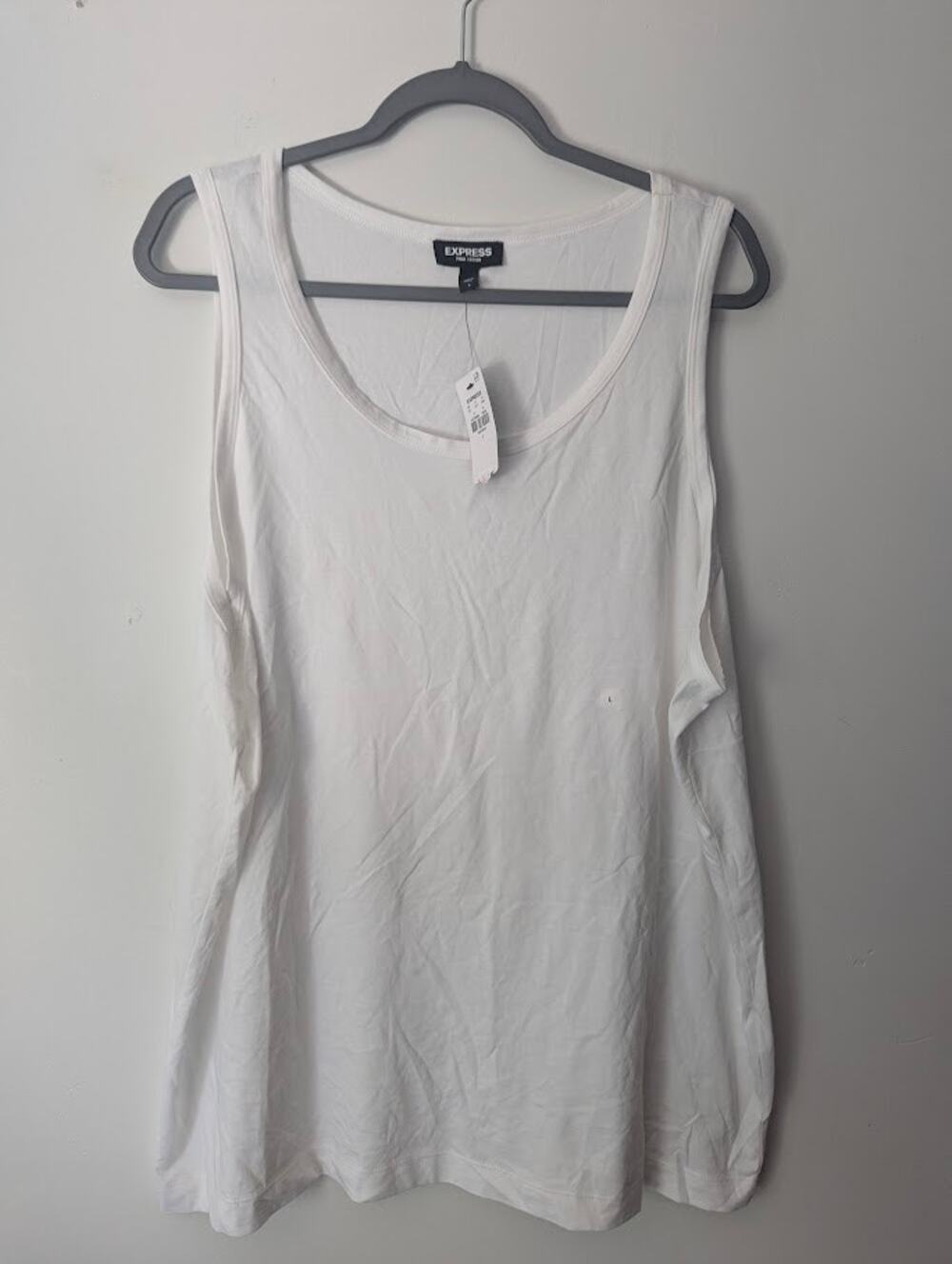 Express Pima Cotton Tank Top Men’s Large White NWT Sleeveless Shirt